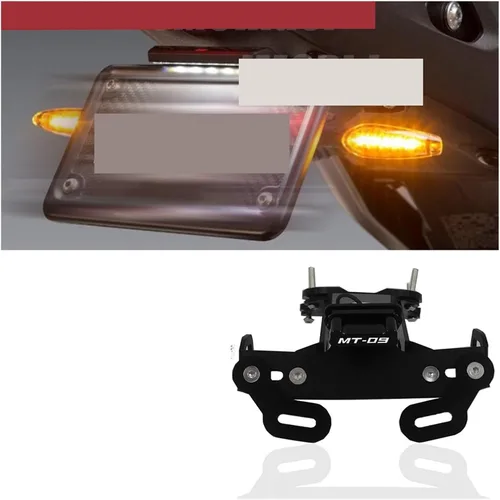 Vista 2 de BEUTEE MT09 2022 Soporte de placa de matrícula con luz LED compatible con MT-09/SP 2021-2022 Accesorios para eliminadores de guardabarros traseros