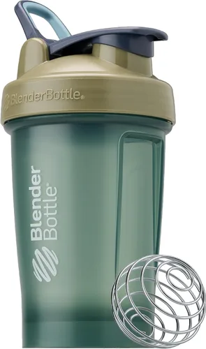 Vista 34 de BlenderBottle Classic V2 Botella mezcladora perfecta para batidos de proteínas y preentrenamiento, 45 onzas, color azul océano