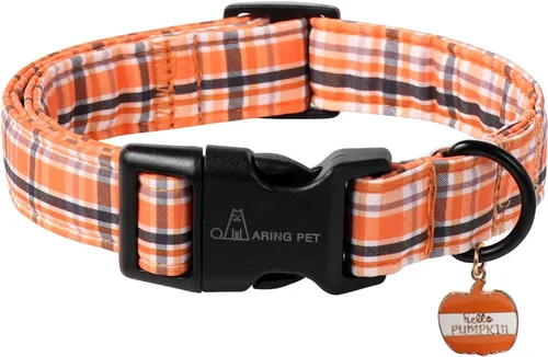 Vista 75 de Aring Pet Collar de algodón, ligero y ajustable, con hebilla de liberación rápida para perros pequeños, medianos y grandes, para cachorros, XS