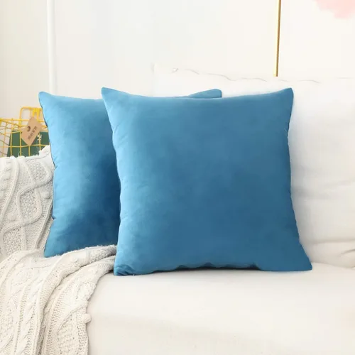 Vista 43 de Home Brilliant Funda de cojín decorativa para el hogar, en terciopelo, para sofá, silla, cama.
