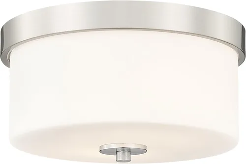 Vista 13 de Emak FM082-BN - Lámpara de techo de níquel cepillado de 2 luces, de 11 pulgadas, con pantalla de vidrio semillado para dormitorio, sala de estar