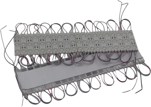 Vista 4 de REXTiN - 200 luces LED superbrillantes, módulo de 2835, 3 LED, luz decorativa impermeable amarilla para letreros con letras, publicidad, con cinta