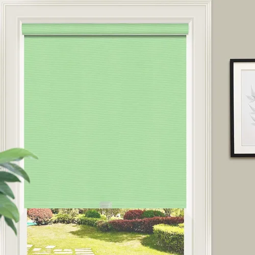 ZY Blinds Persianas enrollables opacas sin cordón, para oscurecer la habitación con cenefa de metal, protección UV por encargo, filtro de luz,