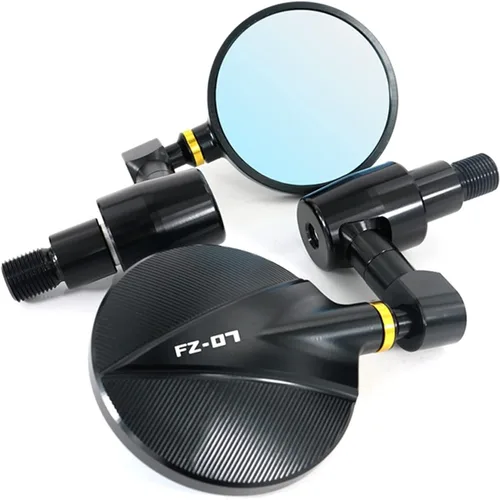 Mirror for Yamaha FZ-07 2013 2014 2015 2016 2017 2018 2019 Motorcycle CNC Aluminum Rear View Side Mirrors Handle Bar End Mirror (Color : Gold, Size