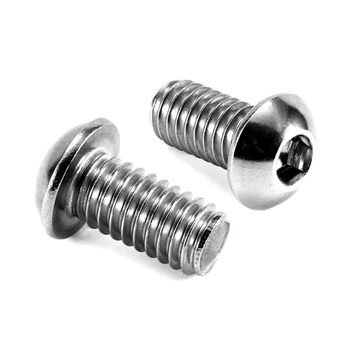 Vista 14 de Tornillos de cabeza de botón con casquillo de 1/4-20 x 1, 10 piezas de acero inoxidable 304 18-8, accionamiento hexagonal Allen, acabado brillante