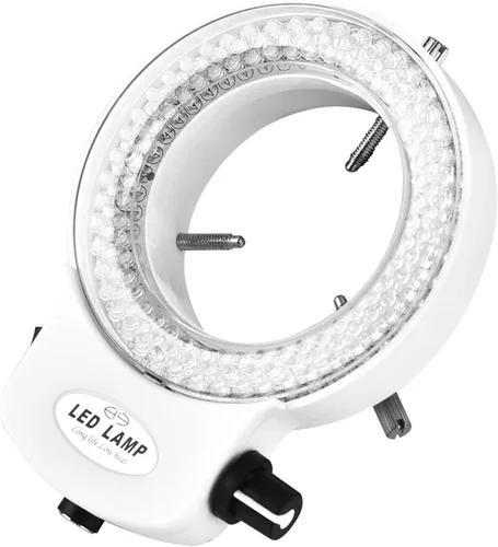 Vista 7 de 144 LED Anillo de luz ajustable Microscopio Cámara 144 LED Cuentas Fuente de luz Brillo Anillo Lámpara para Microscopio Estéreo (Blanco)
