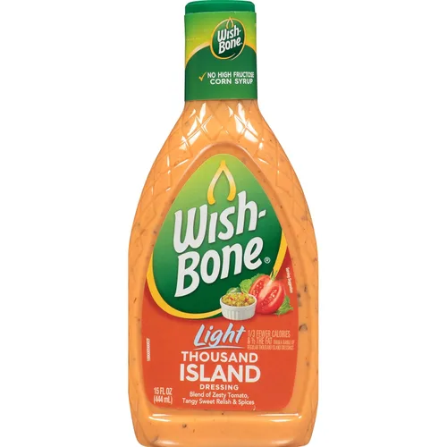 Wish-Bone Aderezo para ensalada Light Thousand Island, 15 onzas líquidas
