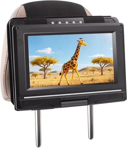 Soporte para reposacabezas de automóvil para reproductor de DVD portátil giratorio y abatible, se adapta a todos los reproductores de DVD de 7 a 11