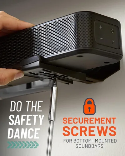 Vista 7 de ECHOGEAR Soporte de pared para barra de sonido, funciona con todas las barras de sonido, incluyendo Samsung, Vizio, LG y más, profundidad ajustable