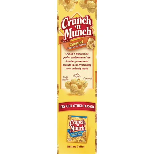 Vista 4 de CRUNCH 'N MUNCH Palomitas de maíz de caramelo con cacahuetes, 3.5 onzas (paquete de 12)