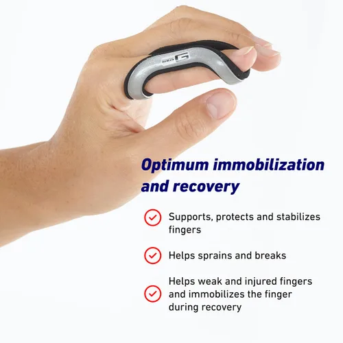 Vista 3 de Férula para dedos Neo G, fácil ajuste, soporte para dedo de gatillo, dedo de mazo, dedo de béisbol, tensión, esguinces, dedos rotos, baloncesto