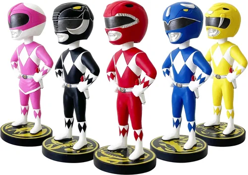 Vista 2 de Power Rangers - Juego de 5 piezas (exclusivo) Bobblehead