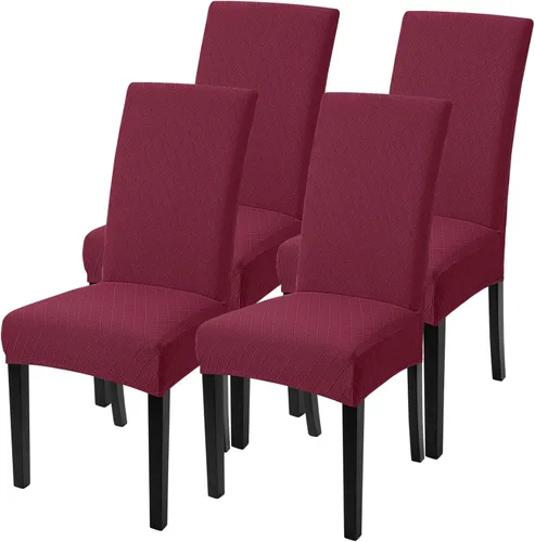 Vista 23 de SearchI Juego de 2 fundas elásticas para sillas Parsons de comedor, fundas elásticas con estampado de elastano, extraíbles, lavables, fundas