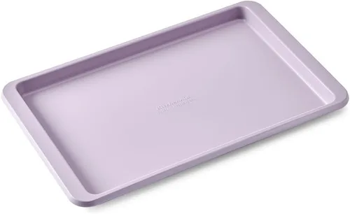 Vista 22 de KitchenAid Bandeja para hornear de acero aluminizado antiadherente de ingeniería suiza, apta para lavavajillas, Agave, 9x13 pulgadas