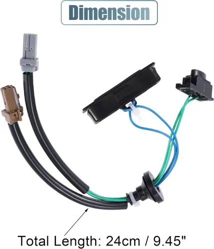 Vista 3 de X AUTOHAUX 25380-2DT1A Interruptor de apertura de la puerta trasera de la tapa del maletero para Nissan Sentra Tiida C11 Latio Versa