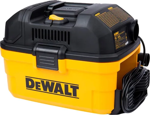 DEWALT DXV04T - Aspiradora portátil para húmedo y seco de 4 galones, color amarillo