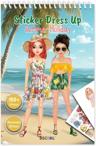 Vista 15 de BSCOOL Sticker Dress up K-Pop - Libro de actividades con calcomanías para niños. Aprende diseño de moda para niñas con pegatinas y guías para niños