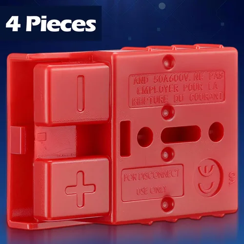 Vista 4 de Frienda 4 piezas de batería de calibre 6-12 de 50 A, conector rápido de 12-36 V, kit de enchufe de arnés de cables de desconexión rápida de batería