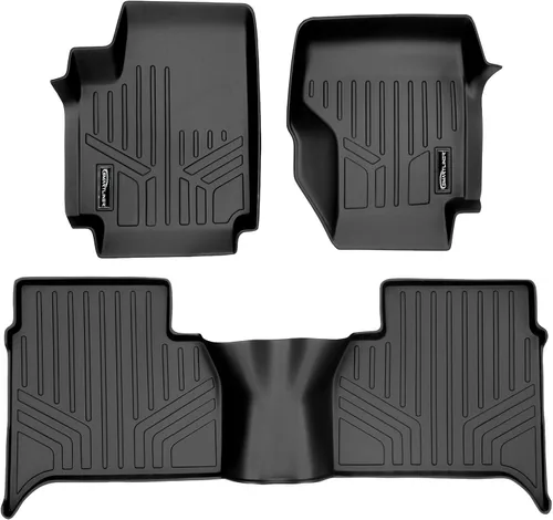 Vista 10 de SMARTLINER Juego de tapetes de piso de primera fila para Volkswagen Amarok 2011-2014