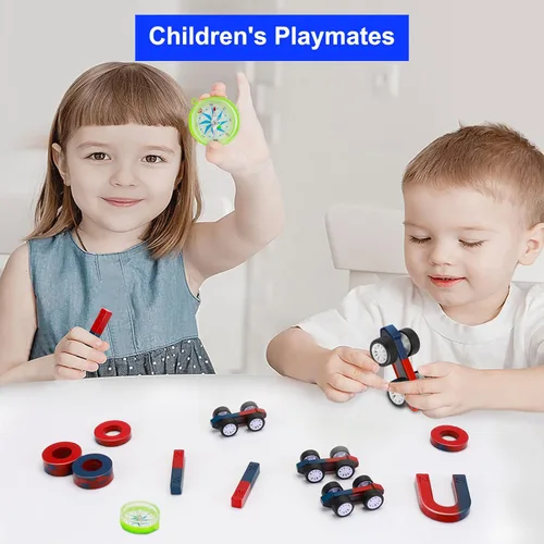 Vista 5 de Kits de imanes de ciencia para niños: Imán educativo Proyectos científicos Herramientas de experimento Kits de laboratorio de física Incluye
