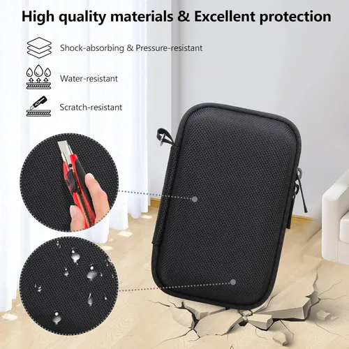 Vista 6 de Funda de transporte compatible con KODAK PIXPRO WPZ2, resistente al agua, a prueba de golpes, a prueba de polvo, WiFi, funda de viaje con bolsillo