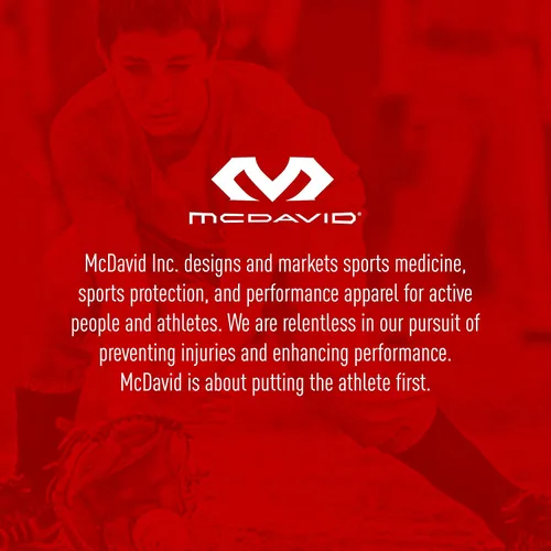 Vista 7 de Mangas de compresión para rodillas rodilleras hexagonales McDavid para baloncesto, voleibol, levantamiento de pesas y más, par de mangas