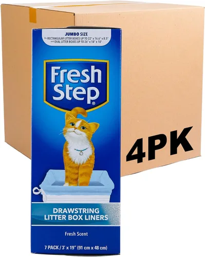 Vista 11 de Fresco Paso Cordón Cat Litter Box Liners, perfumado, tamaño jumbo, 36" x 19" - 7 unidades por caja, 2 cajas