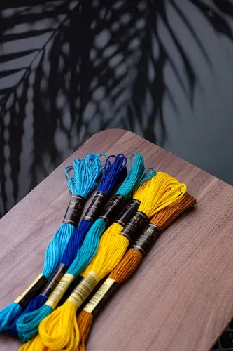 Vista 6 de Paquete de 12 hilos de bordado de alta calidad, madejas de 100% algodón egipcio de alta calidad, hilo de bordado de punto de cruz, algodón trenzado