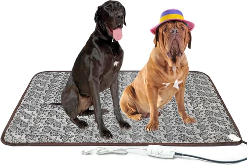 Vista 9 de Almohadilla térmica DEOMAN para perros pequeños y gatos, cama calentada eléctrica para interiores, impermeable, almohadilla térmica para gatos