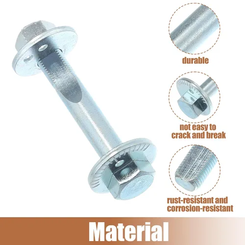 Vista 5 de uxcell 1 juego de pernos de inclinación de alineación excéntrica para Mitsubishi Lancer 2002-2006 No.MR333373/MB809335 Kit de tuercas de ajuste