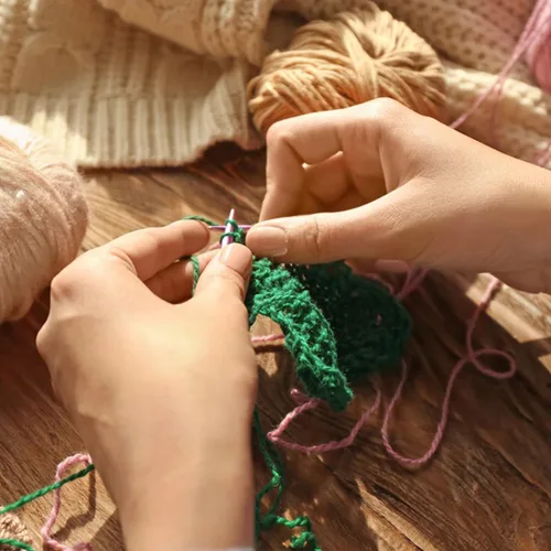 Vista 6 de UPIQNG 6 agujas torcidas de aluminio, agujas curvas, gancho de ganchillo torcido, soportes para puntada de aguja torcida, herramienta de tejer a