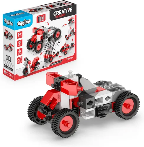 Engino - Juguetes de construcción creativos, 10 juegos multimodelo, kit de ingeniería STEM, juguetes de construcción para niños de 6 años, regalos