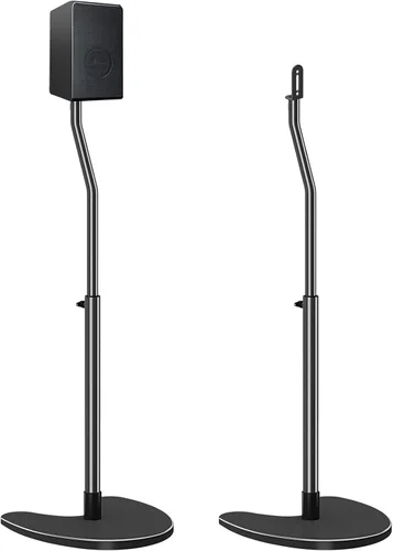 Mounting Dream Par de soportes para altavoces, máximo 39 pulgadas de altura ajustable, base resistente, capacidad de 11 libras cada uno, juego de 2