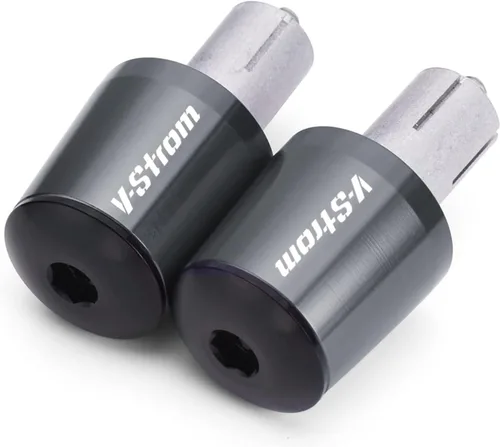 Vista 11 de CNC Motorcycle Accessories 22MM Handlebar Grips Handle Bar Cap End Plugs for Suzuki DL650 V-Strom 650 Vstrom 2004-2022 2021 2020 (Color : Black)