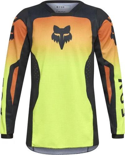 Vista 4 de Fox Racing 180 - Camiseta de motocross juvenil para bicicleta de tierra, escudo amarillo fluorescente, talla S