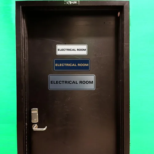 Vista 5 de All Quality Letrero eléctrico estándar para habitación, color negro, pequeño (1 unidad)