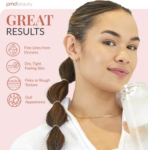 Vista 4 de PMD Beauty Botella de agua de vidrio Aqua con cuarzo rosa grado A de 16.2 onzas, botella de vidrio reutilizable, sin BPA, diseño minimalista