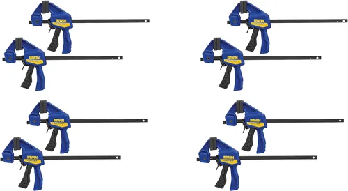 Irwin Quick Grip 530062 4-1/2" Quick-Grip One-Handed Micro Bar Clamp 4 Count