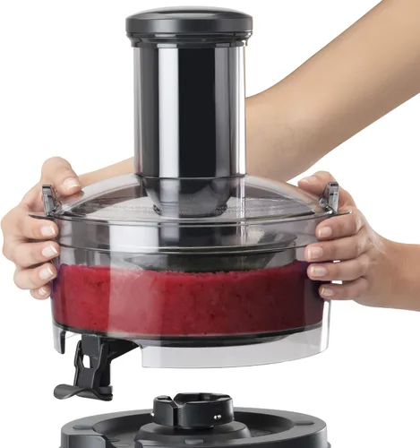 Vista 3 de NutriBullet NBJ50200 Juicer Pro - Exprimidor centrífugo para frutas, verduras y preparación de alimentos, 27 onzas/1.5 litros, 1000 vatios, plata