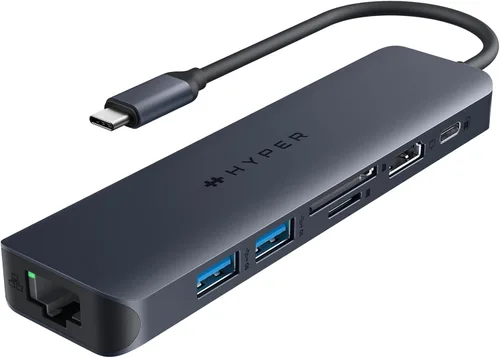 Vista 10 de HyperDrive Next Hub USB C de 4 Puertos para Mac, PC, Chromebook con HDMI 4K60Hz, 2 USB-A, Hub USB C 10Gbps, Puertos USB-C 10Gbps 100W de Entrega