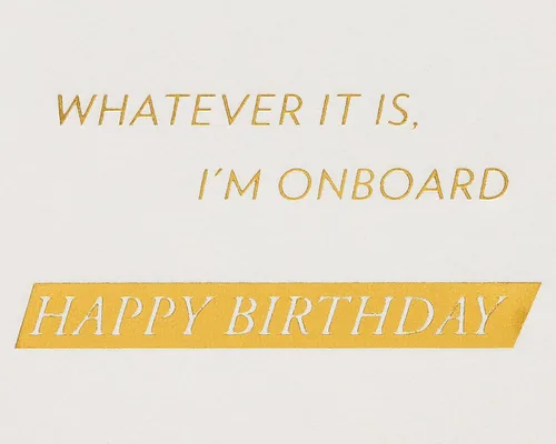 Vista 3 de Papyrus Tarjeta de cumpleaños divertida (I'm Onboard)