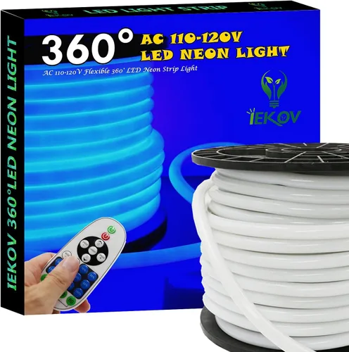 Vista 8 de Adaptador de fuente de alimentación con receptor IR+23 teclas de control remoto para 360° LED NEON Light (16.4 ft-65.6 ft)