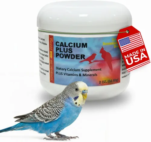 Morning Bird Calcio Plus Polvo para Aves 2 oz – Suplemento de calcio con vitamina y proteína en polvo – Apoya la salud ósea, la función muscular y
