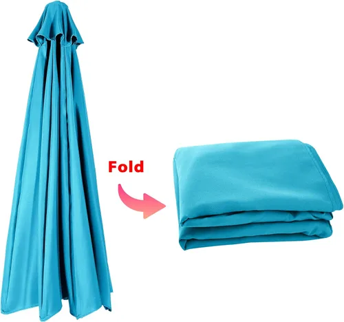 Vista 10 de ABCCANOPY Sombrilla para Exteriores de 7.5 pies, Repuesto de Cubierta Superior Compatible con 6 Varillas (Azul)