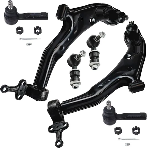 Vista 211 de Detroit Axle - Kit de extremo delantero RWD para Chrysler 300 Dodge Charge Challenger 2011-2019, 2 brazos de control inferiores traseros 2 rótulas