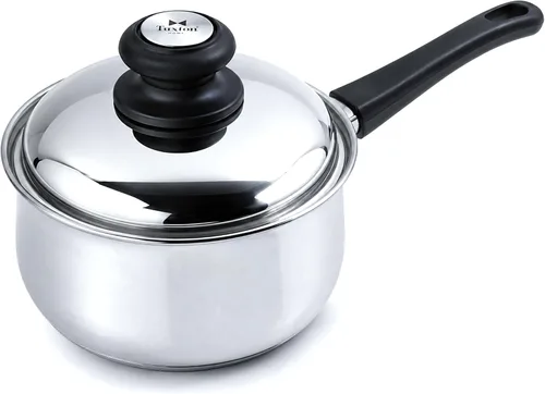 Tuxton Home Nevada - Cacerola cubierta de 2 cuartos de galón; acero inoxidable, libre de PFTE y PFOA, apta para congelador a horno, compatible con