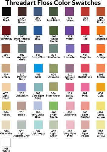 Vista 3 de 12 madejas ThreadArt Premium de hilo de bordar de algodón egipcio de fibra larga Gris antiguo 6 hilos divisibles de 8.75 yardas cada uno