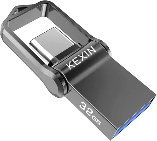 KEXIN 32G USB C Flash Drive USB 3.0 Metal Dual Drive 32 GB USB Stick Mini Tamaño OTG Memory Stick para Tipo-C Android Smartphones Tablets