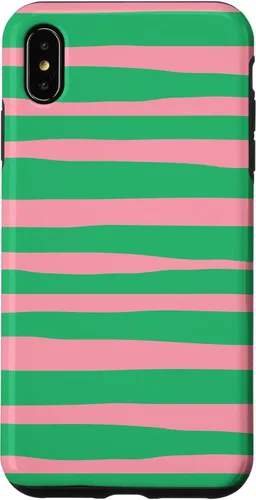 Vista 11 de Pink and Green Stripes aka Streaks Case for iPhone 16
