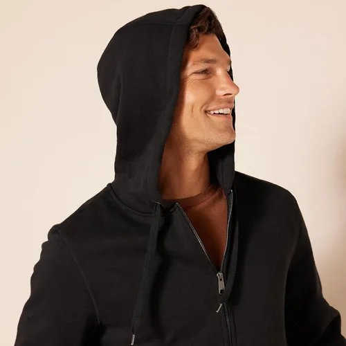 Vista 3 de Tienda Essentials Men's Full-Zip Hooded Fleece Sweatshirt (Available in Big & Tall)